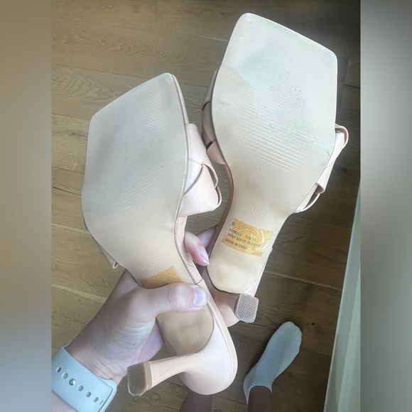 Ego Nude Square Toe Weave Heels - Picture 3 of 4